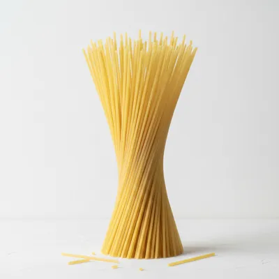 Uncooked spaghetti pasta